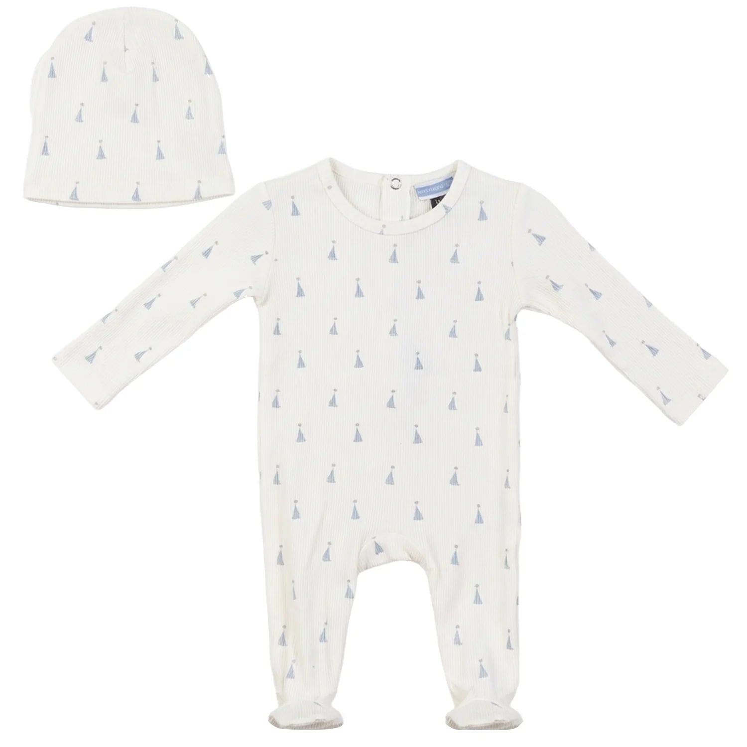Whipped Cocoa - Baby Bow/Sail Boat Print Onesie and Hat