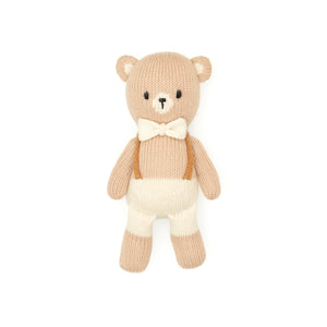 Tuntun Baby Bear W/ Bow Tie Natural 8"