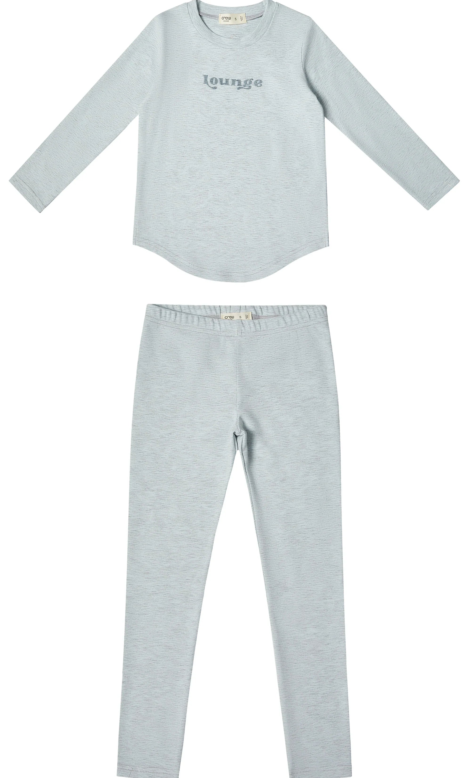 Crew Lounge Blue Heathered Set