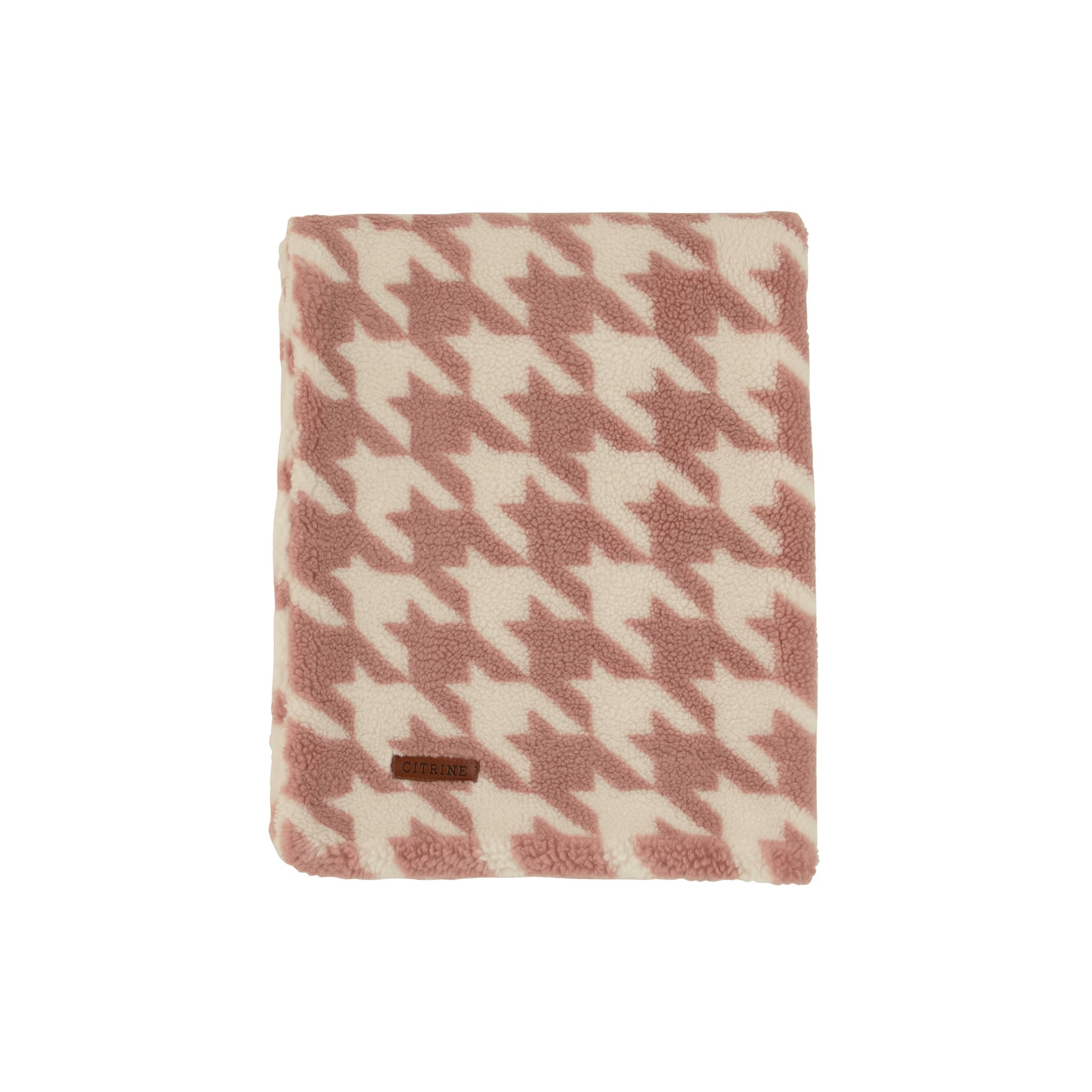 Citrine Sherpa Print Blanket Mauve