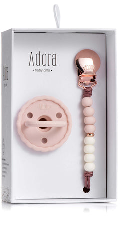 scalloped ombre pacifier clip set