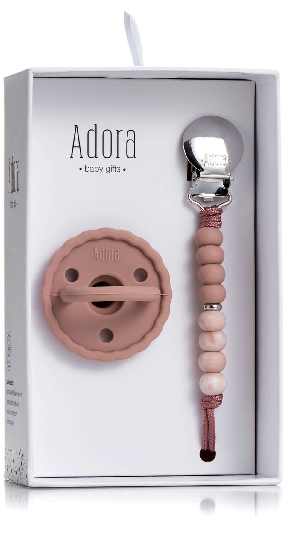 scalloped ombre pacifier clip set