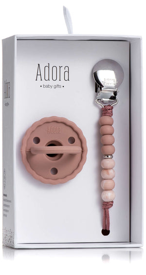 scalloped ombre pacifier clip set