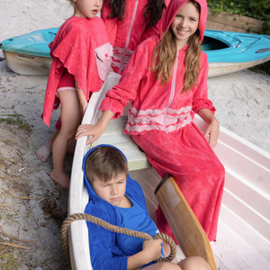 Miss Mini Scalloped Swim Cover Up Two Piece Kids Swim Cover Up Soft Fabric Scalloped Edge Design