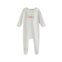 Oubon Bonhuer White Velour Footie