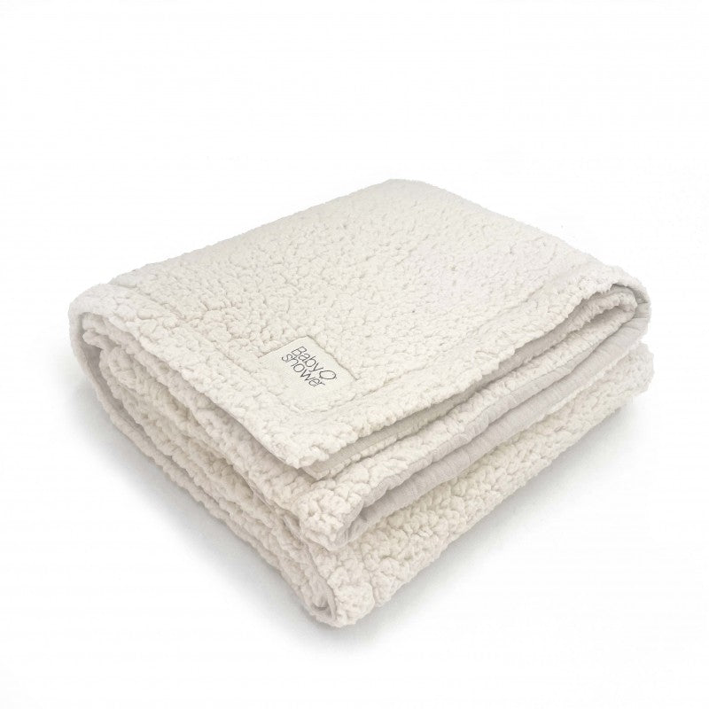 Soft sherpa muslin baby blanket