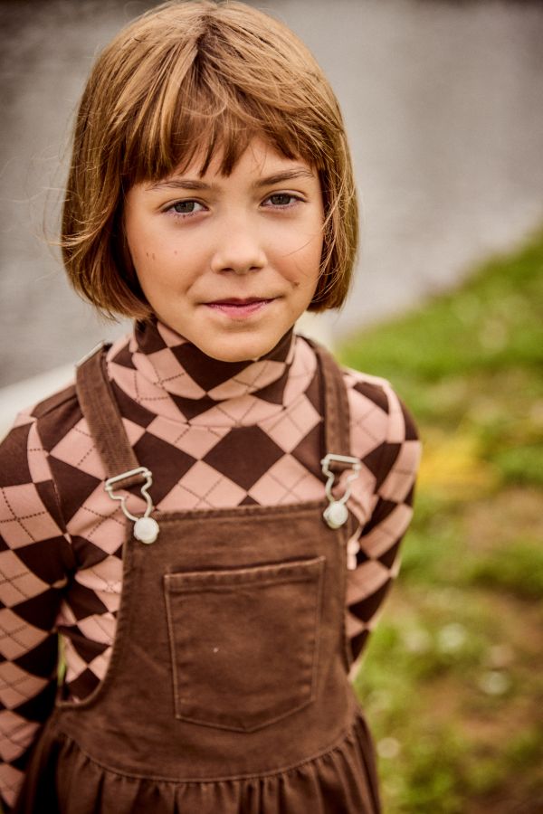 Little Parni – Casual Argyle Turtleneck | Brown