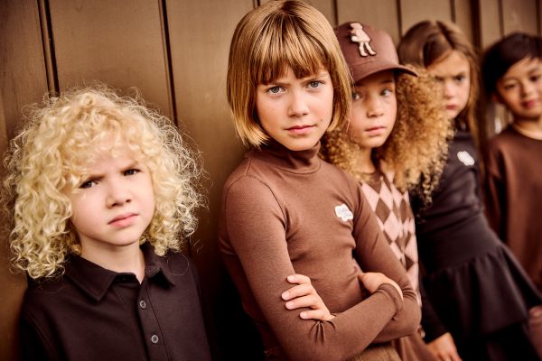 Little Parni Brown Solid Tneck