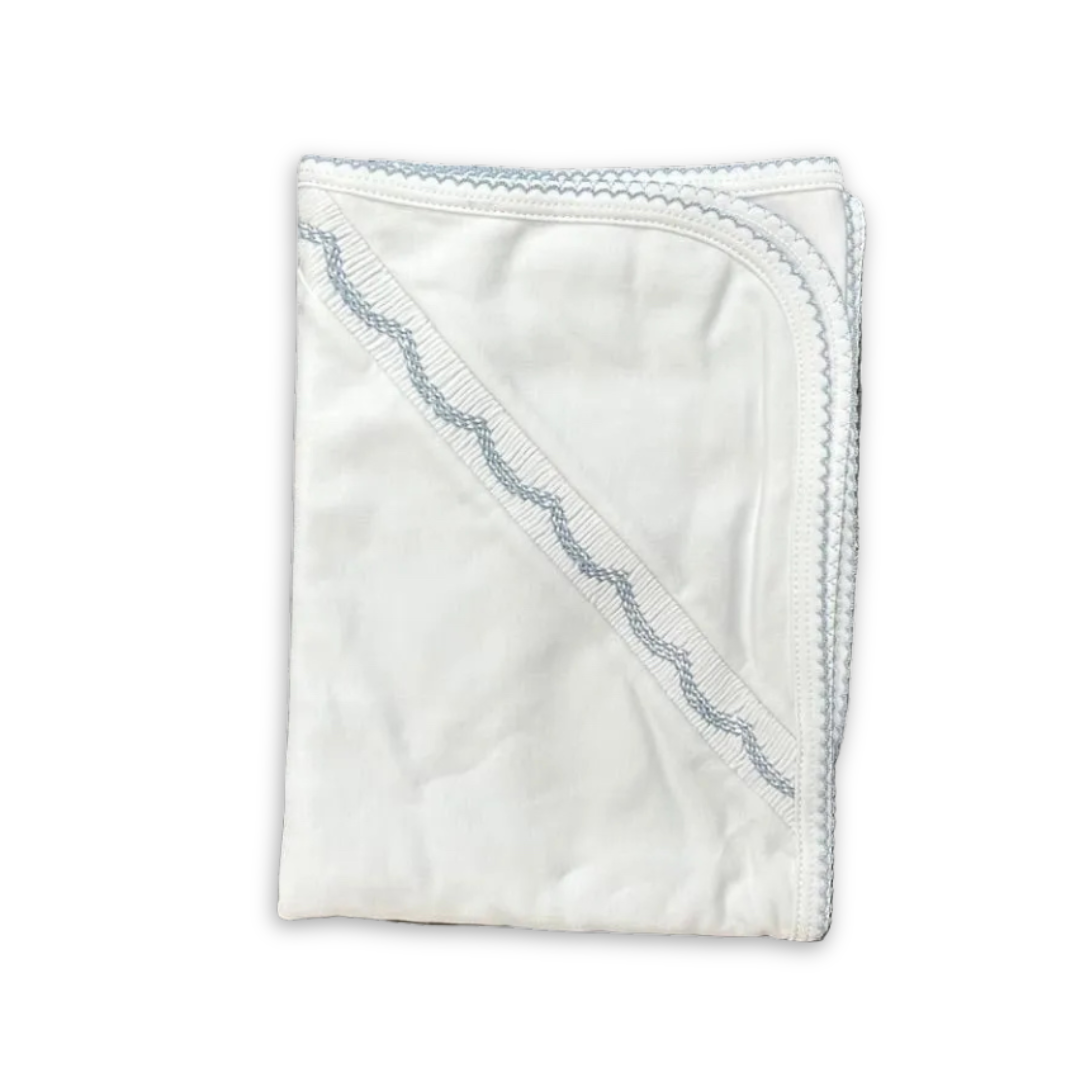 Chant De Joie Smocked Pima Blanket Soft Pima Cotton Baby Blanket Smocked Detail Design