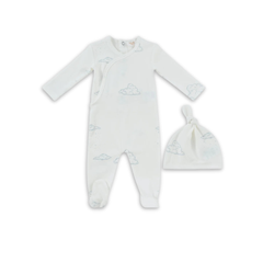 Kipp Baby Starlight Wrap Footie and Hat Soft Cotton Baby Outfit Star Print Design
