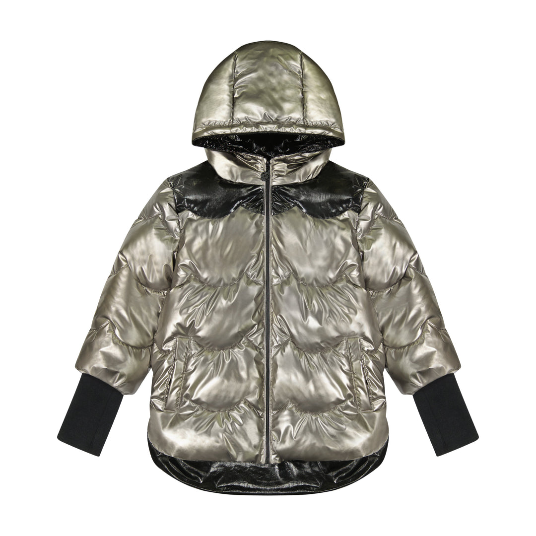 cozy coop sand fish scale quilt coat