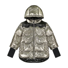 cozy coop sand fish scale quilt coat