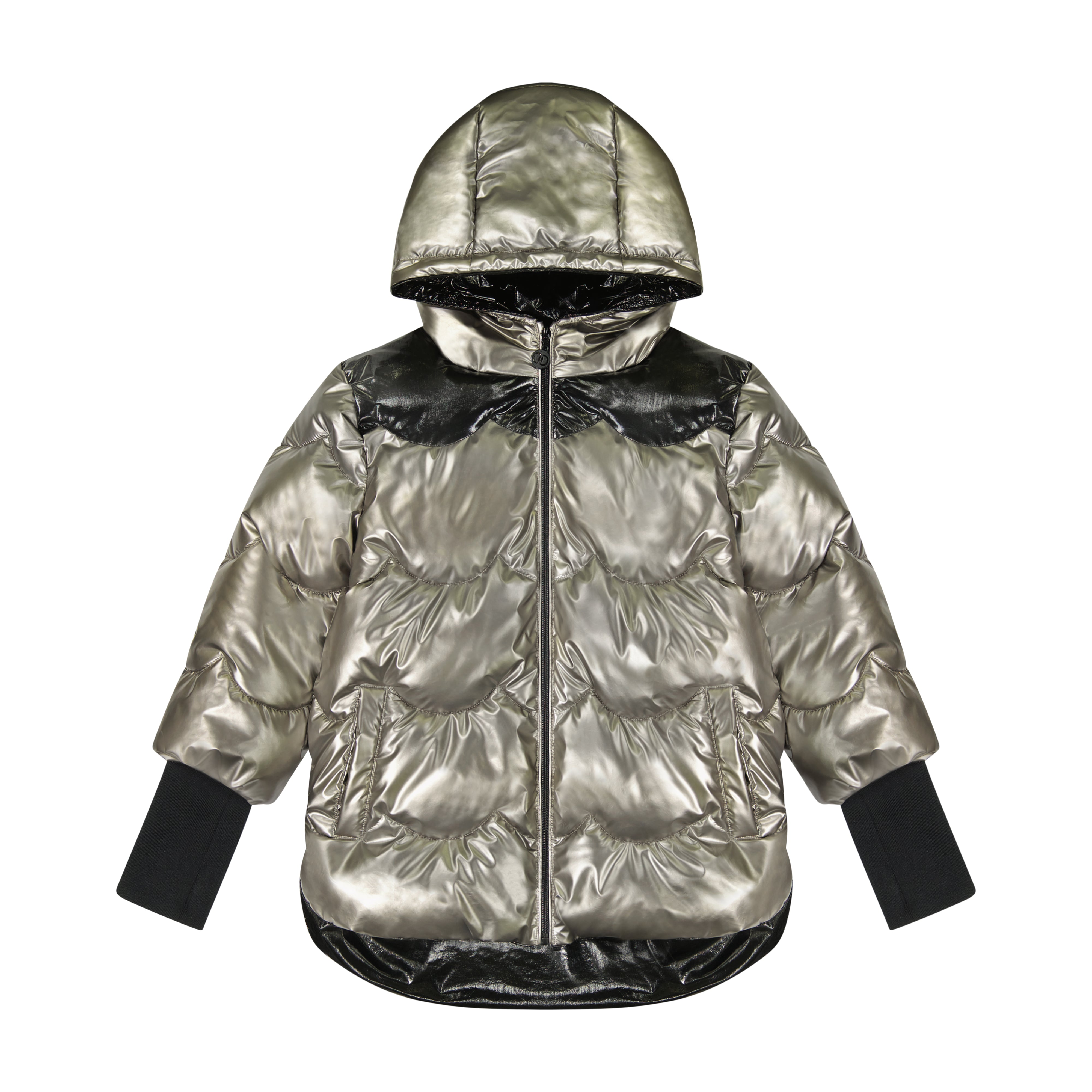cozy coop sand fish scale quilt coat