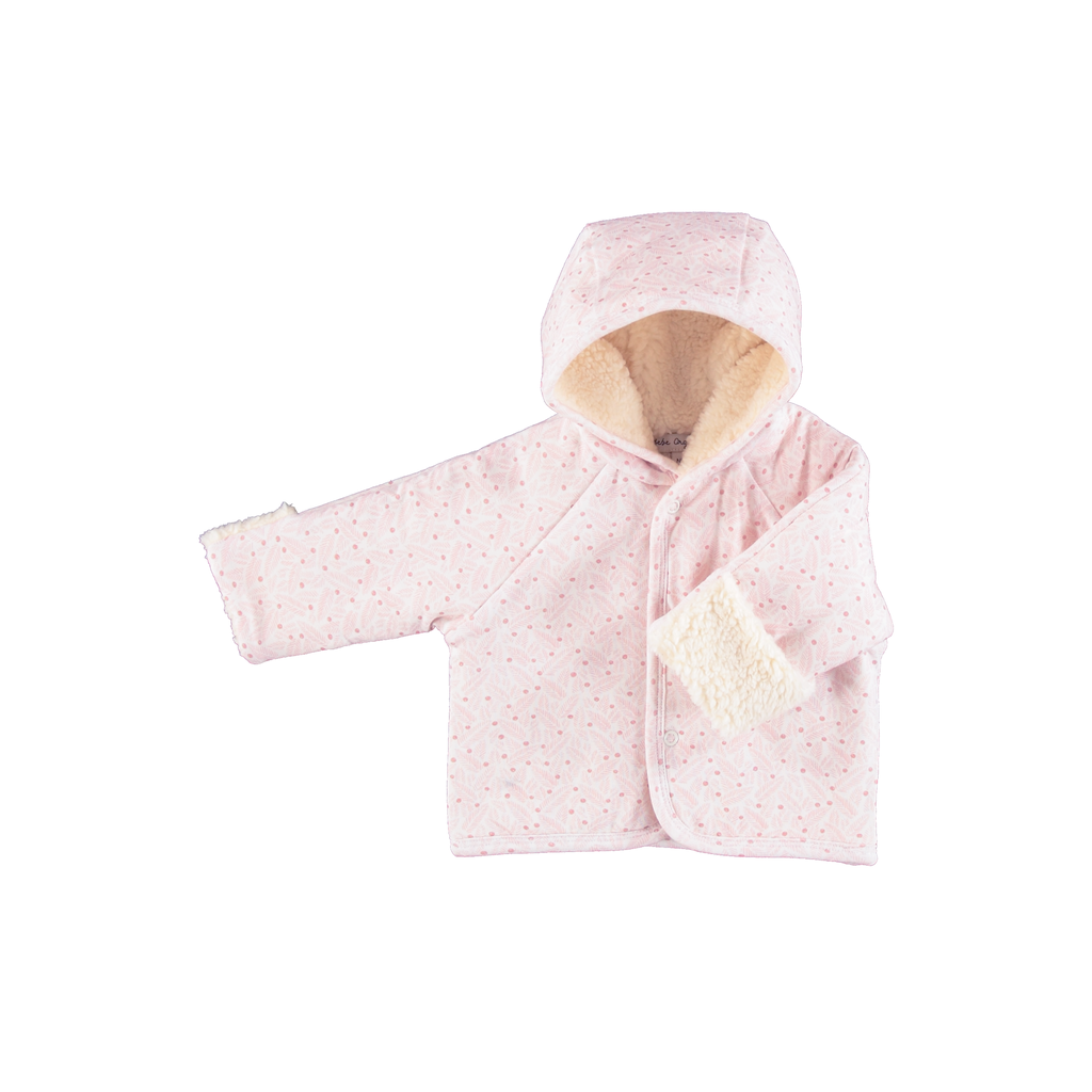 Bebe Organic Idra Pink Leaves Jacket