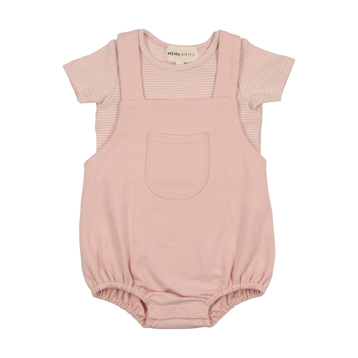 Mema Knits Rose Romper + Striped Tee