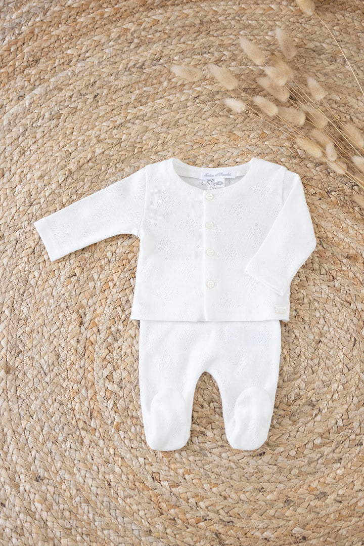 Tartine et Chocolat Logo Pointelle Outfit + Hat