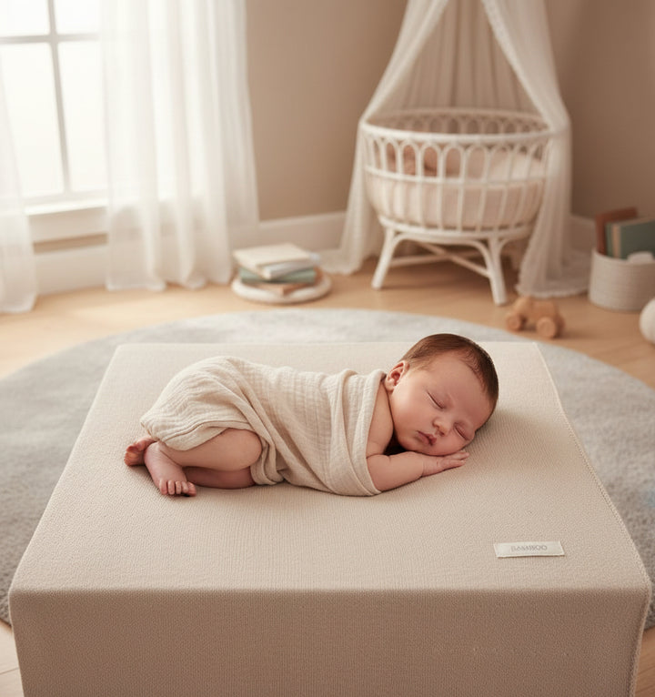 Cream Baby Tassel Wrap Blanket