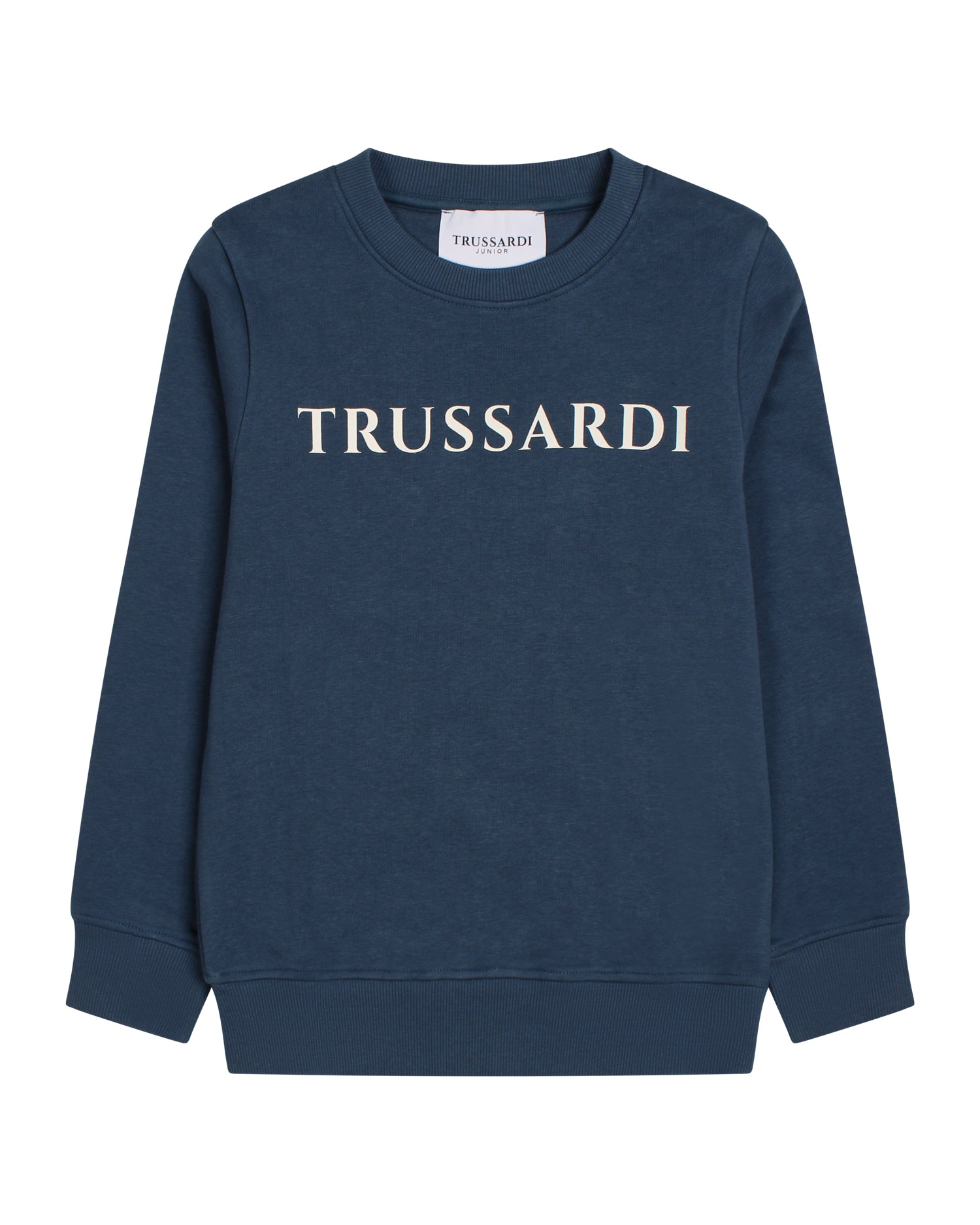 Trussardi Boys Long Sleeve Blue Sweatshirt | Stylish & Comfortable Kidswear