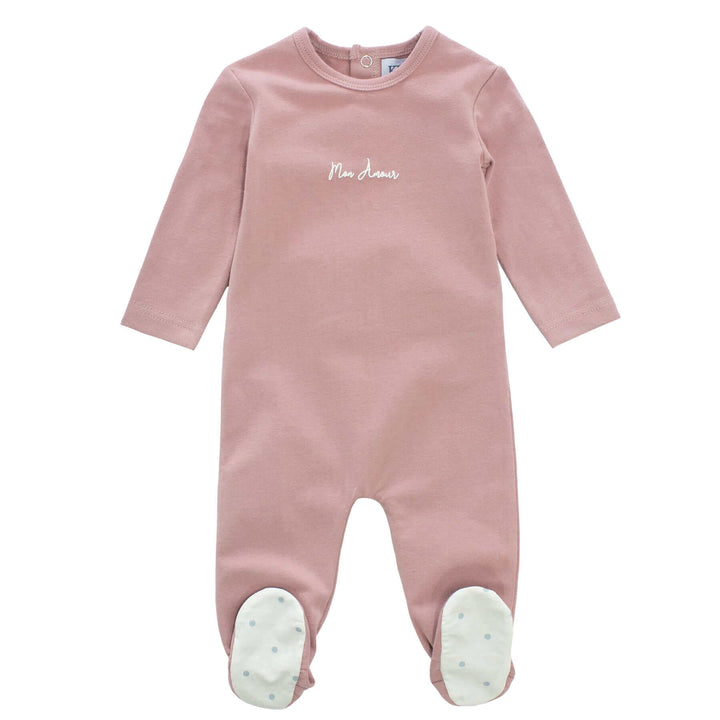KIPP Baby Mauve Dot Romper