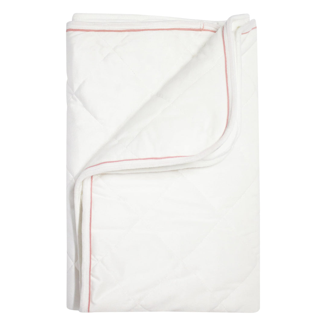 kipp baby pink detail stitch blanket
