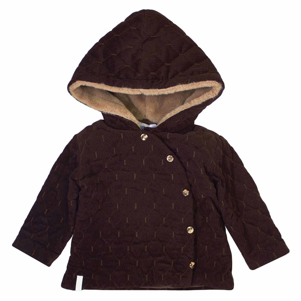 kipp baby chocolate quilted jacket