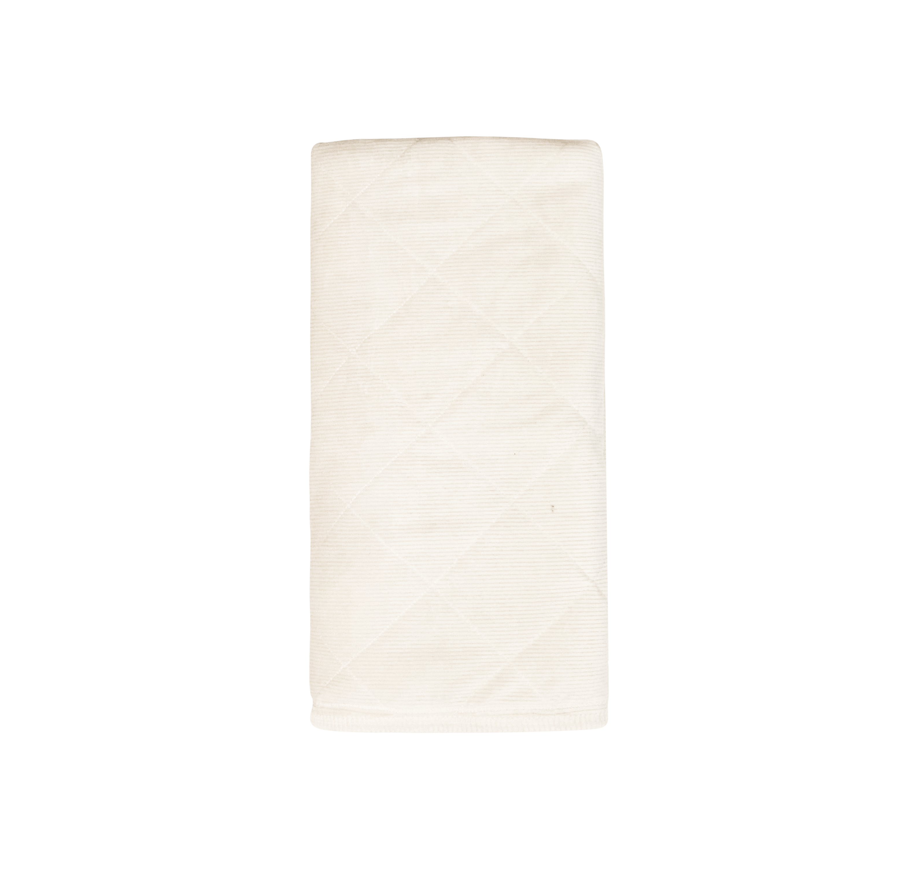 Kipp Baby White Velour Piped Blanket