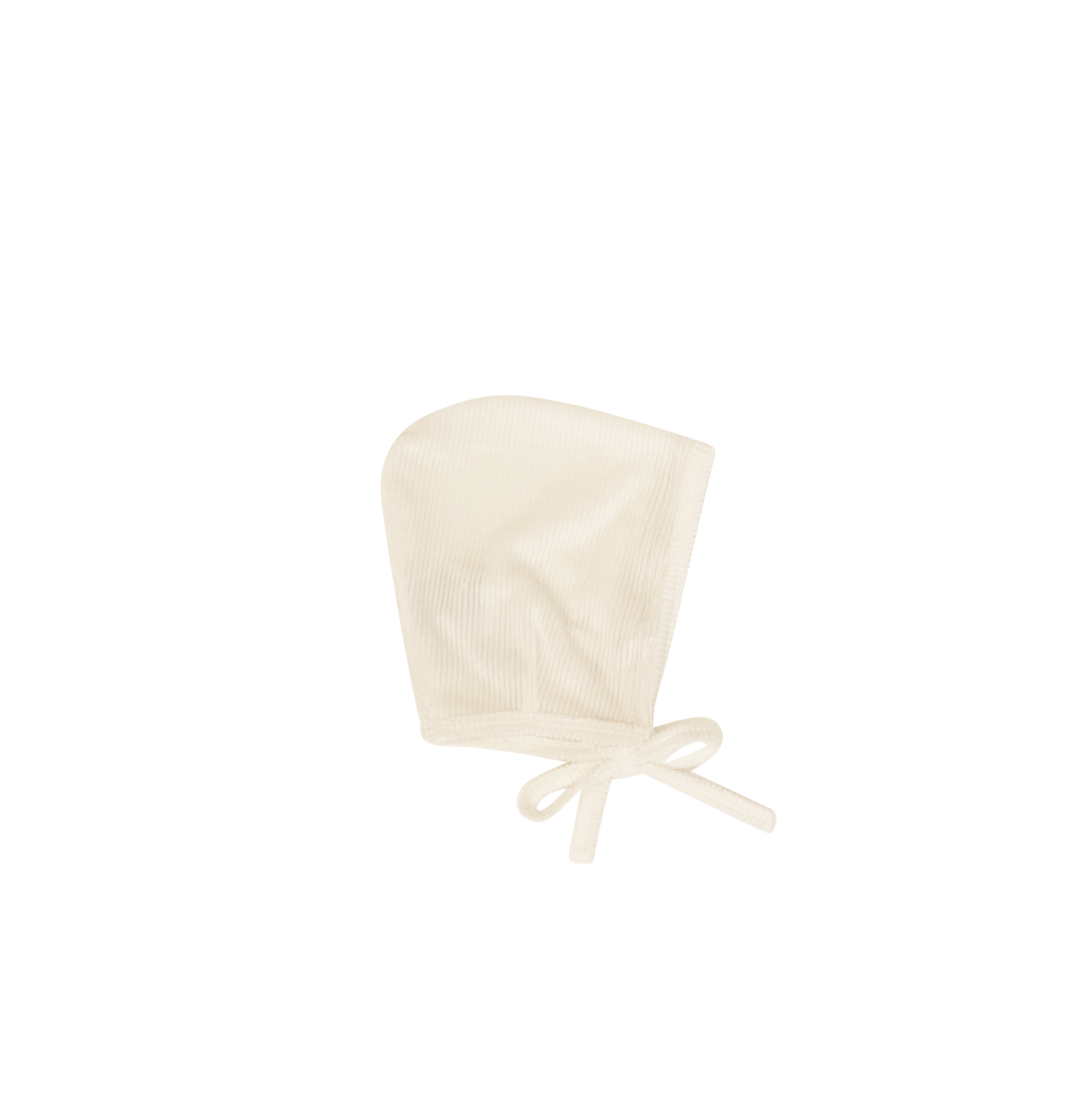 Kipp Baby White Velour Piped Bonnet