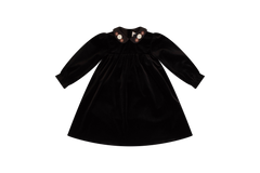 Kipp Black Velvet Embroidered Dress