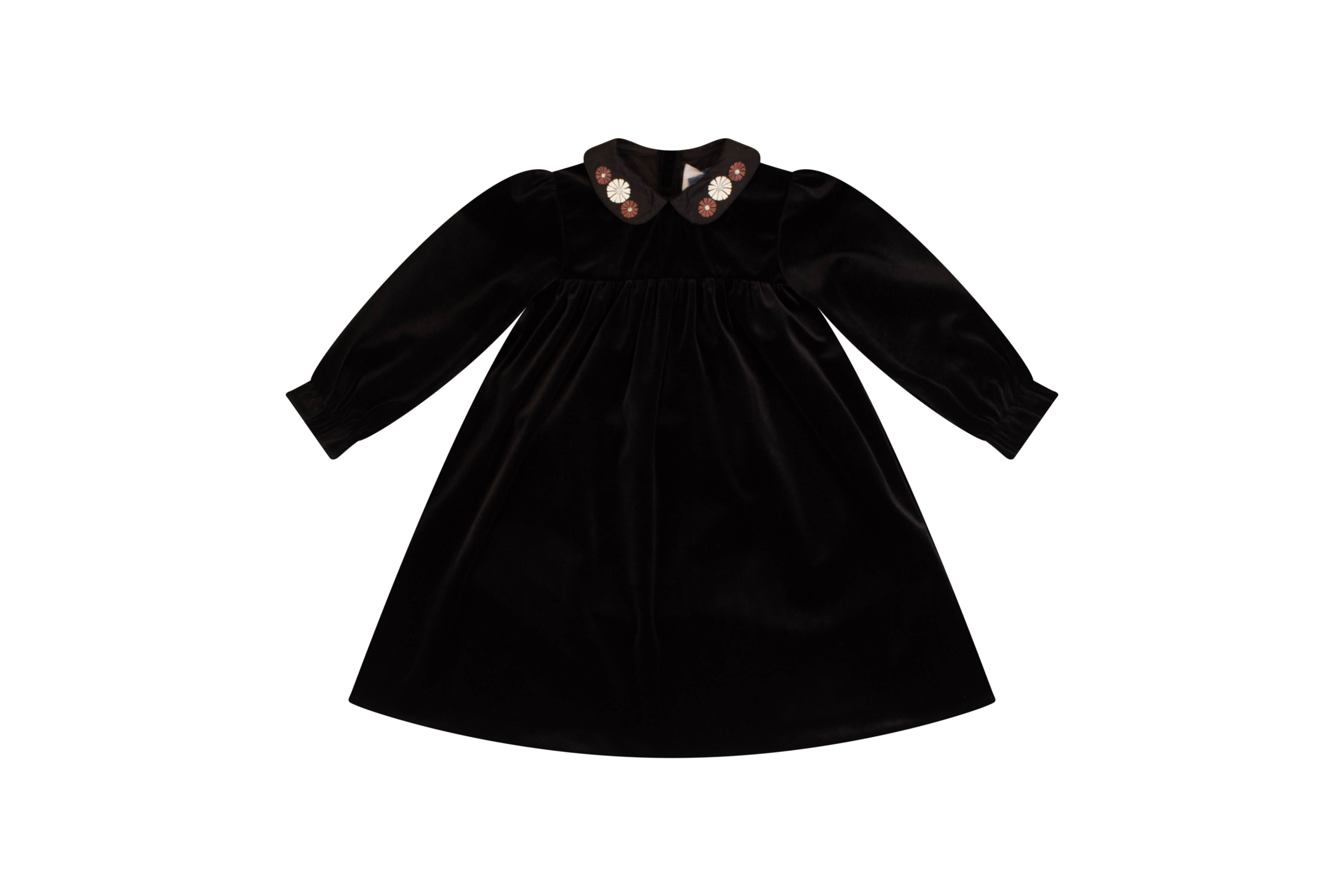 Kipp Black Velvet Embroidered Dress
