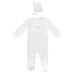 Kipp Baby Pink Bebe Footie + Bonnet