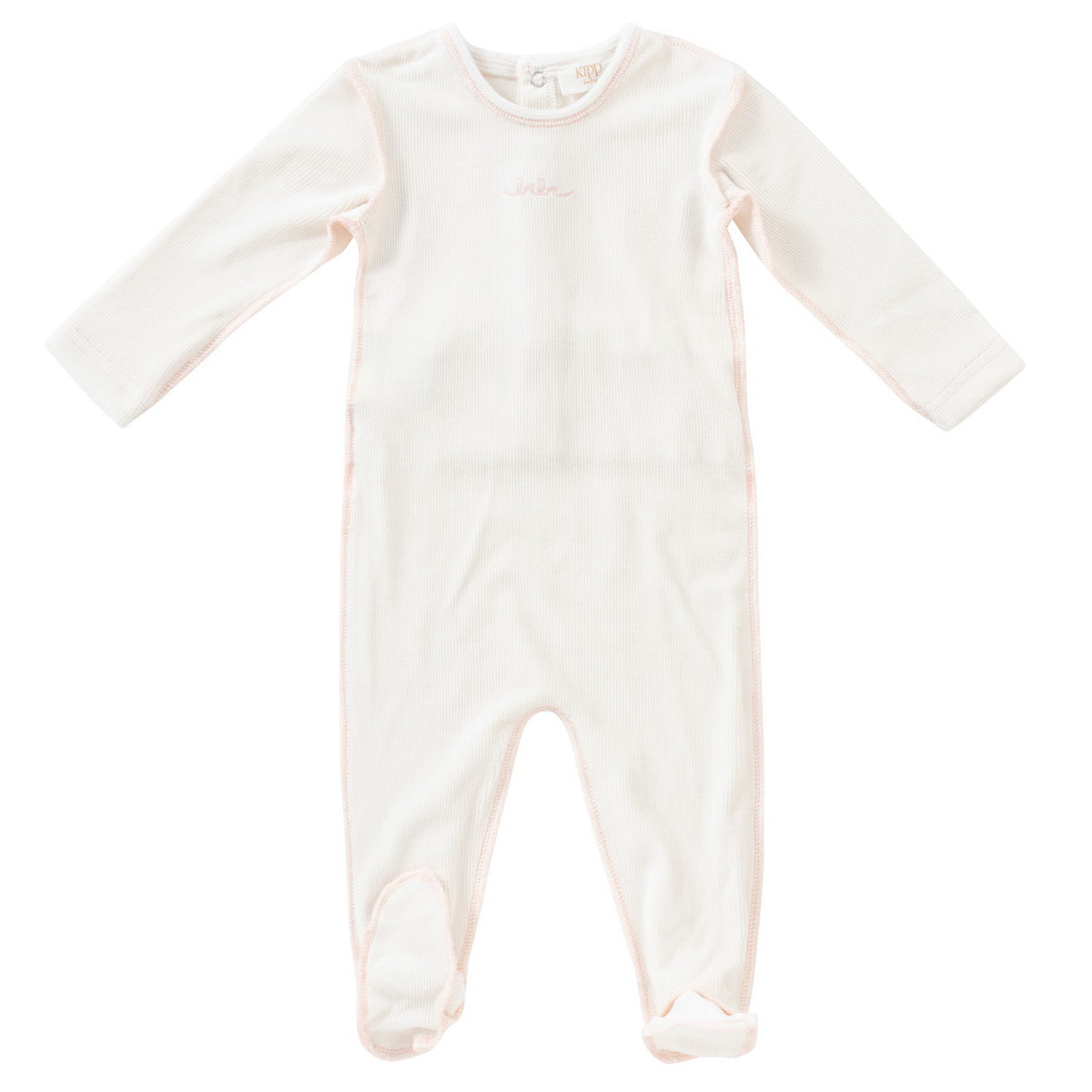 Kipp Baby Pink Edge Stitch Footie + Hat