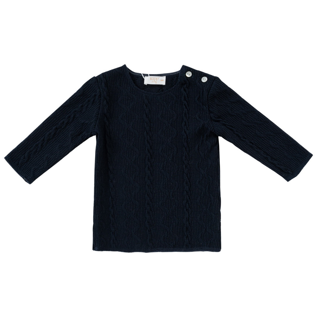 Kipp Baby Navy Cable Knit Set