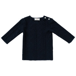Kipp Baby Navy Cable Knit Set