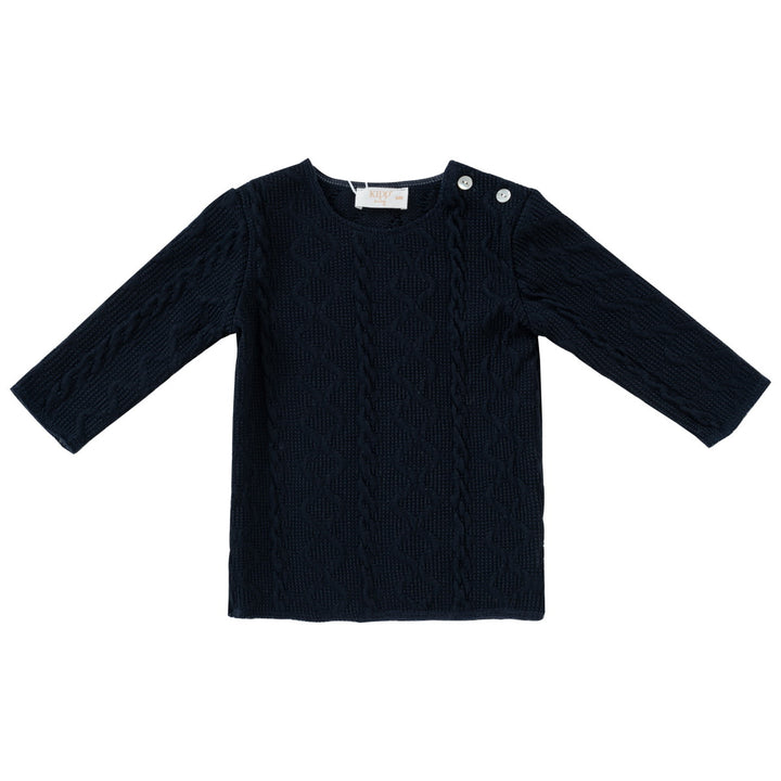 Kipp Baby Navy Cable Knit Set