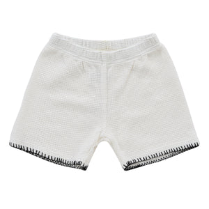Kipp Aiden White Crochet Shorts