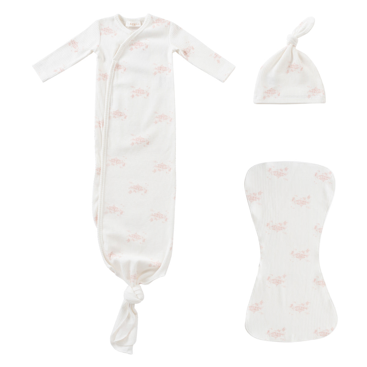Kipp Baby Pink Knotted Gown Set