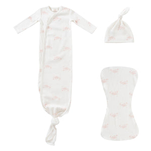 Kipp Baby Pink Knotted Gown Set