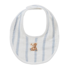 Kipp Baby Blue Stripe Teddy Bib