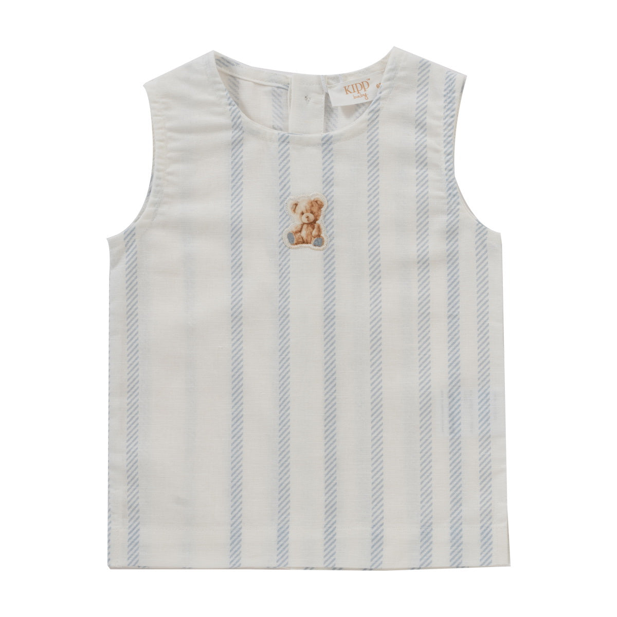 Kipp Baby Blue Stripe Teddy Linen Set