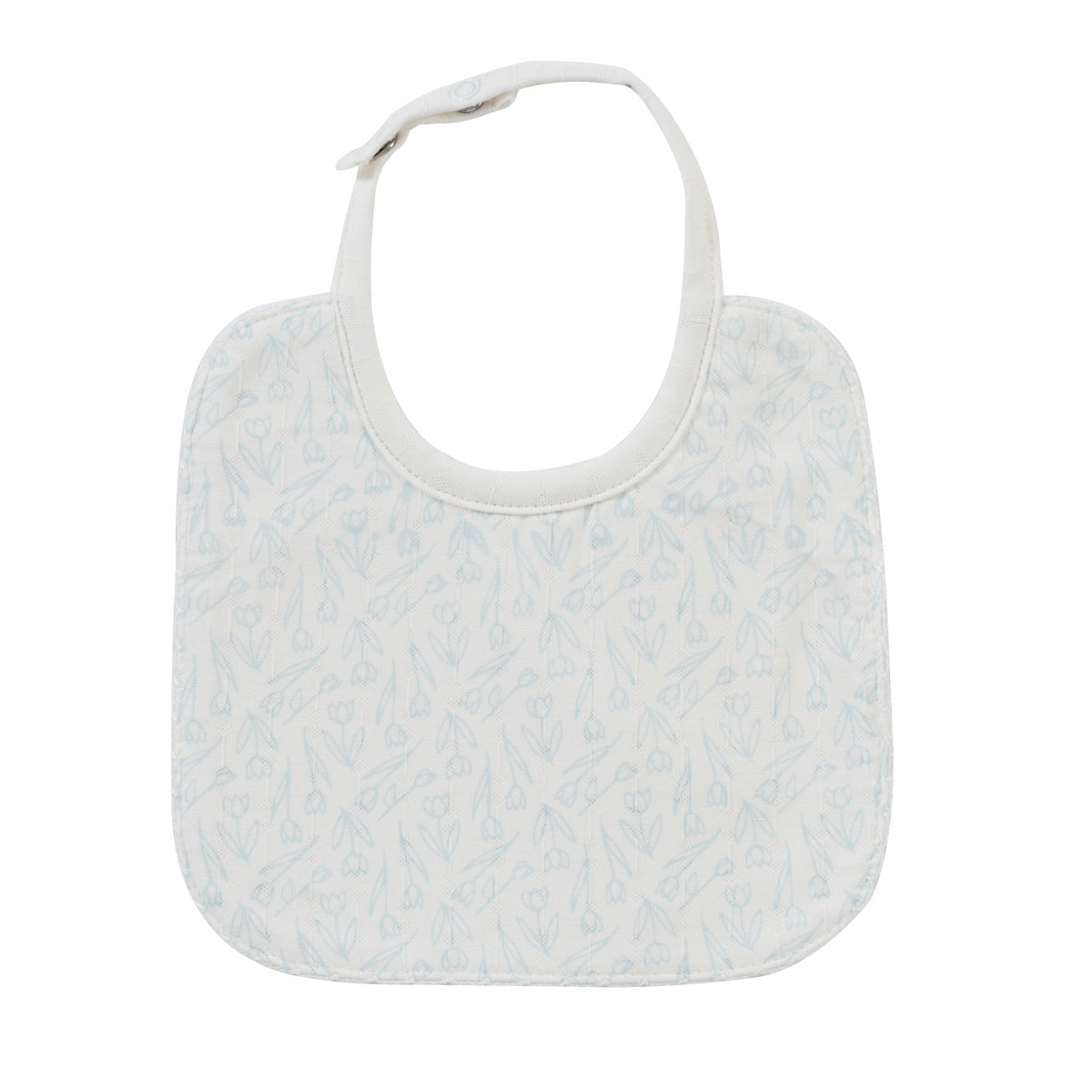 Kipp Baby White Blue Tulip Bib