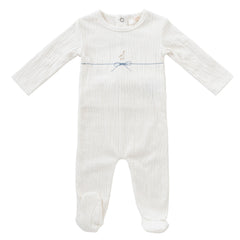 Kipp Baby Blue String Bow Footie