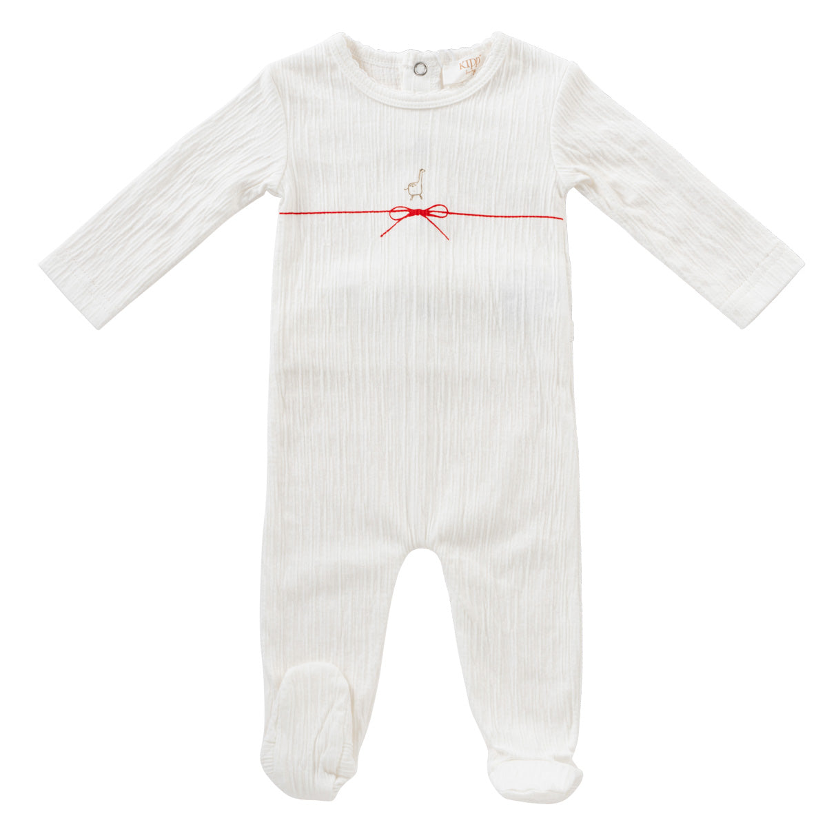 Kipp Baby Red String Bow Footie