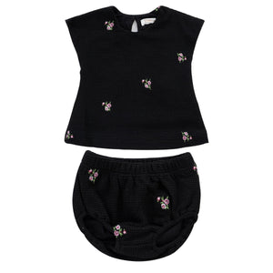 Kipp Audry Black Crochet Set