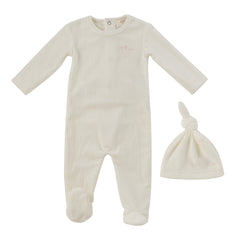 Kipp Pink Cloud Nine Footie + Hat