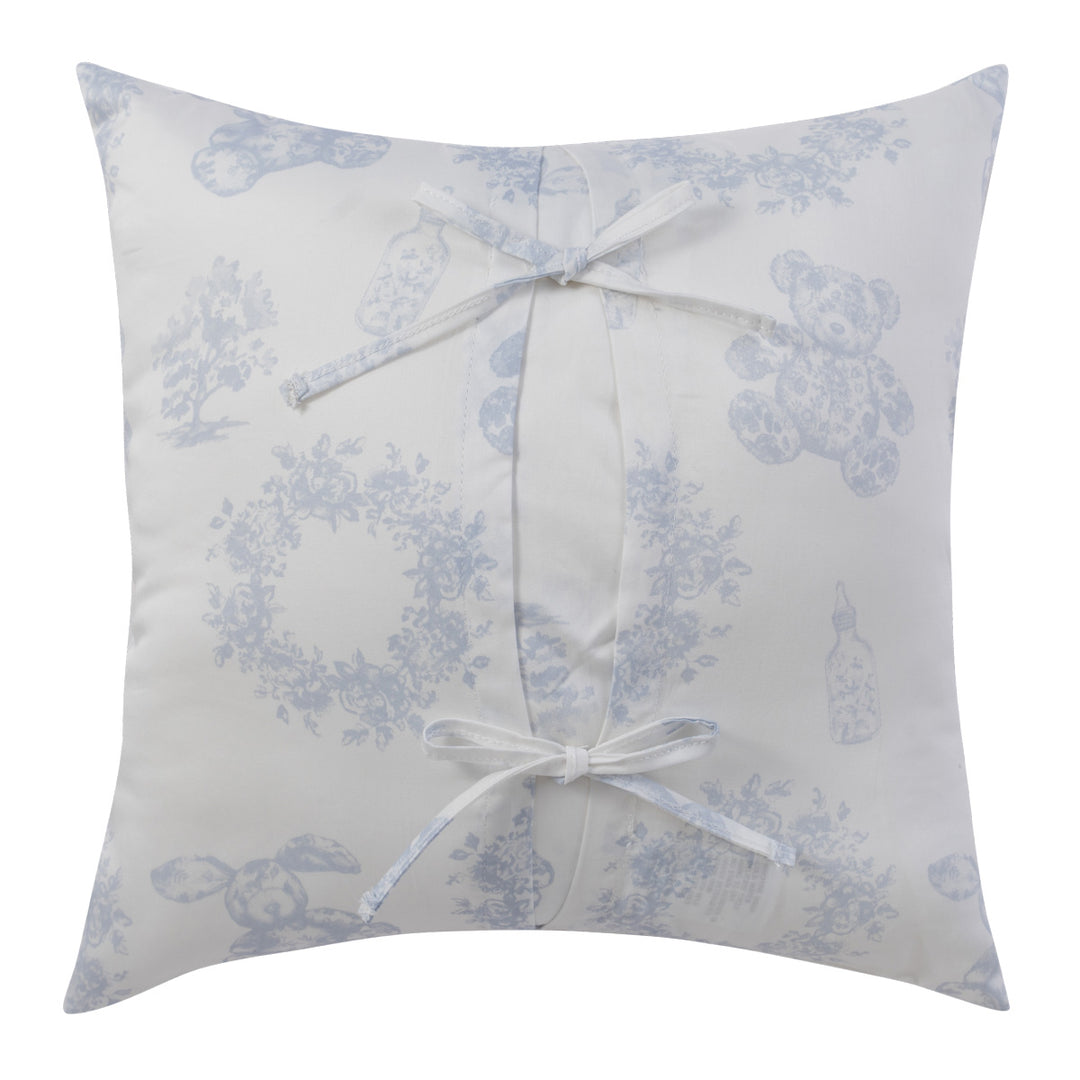 Kipp Baby White Blue Petit Toile Accent Pillow