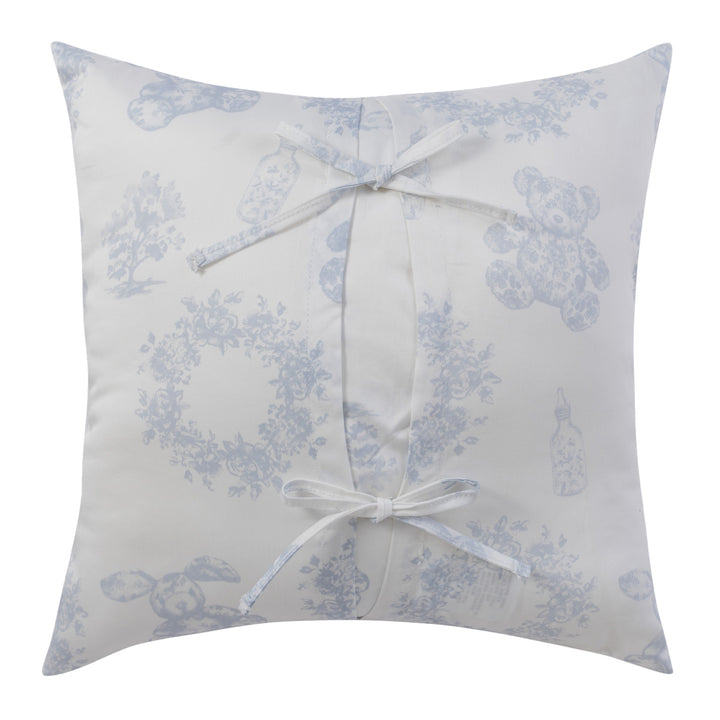 Kipp Baby White Blue Petit Toile Accent Pillow