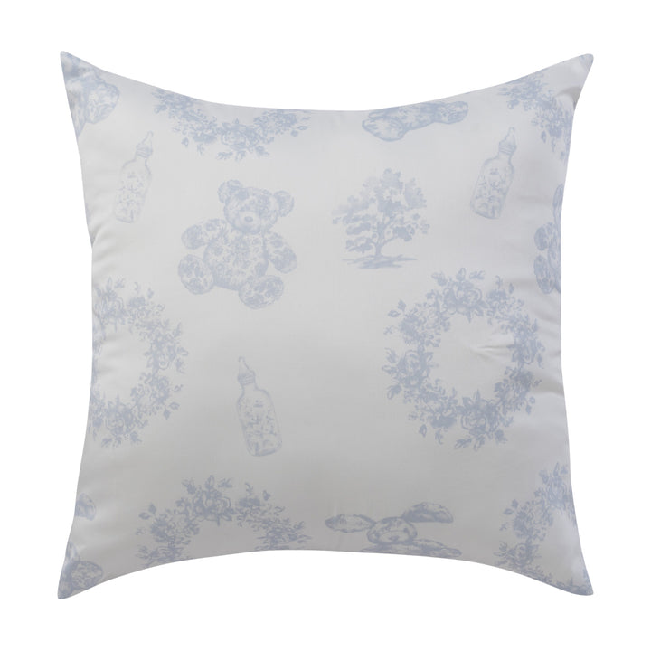 Kipp Baby White Blue Petit Toile Accent Pillow