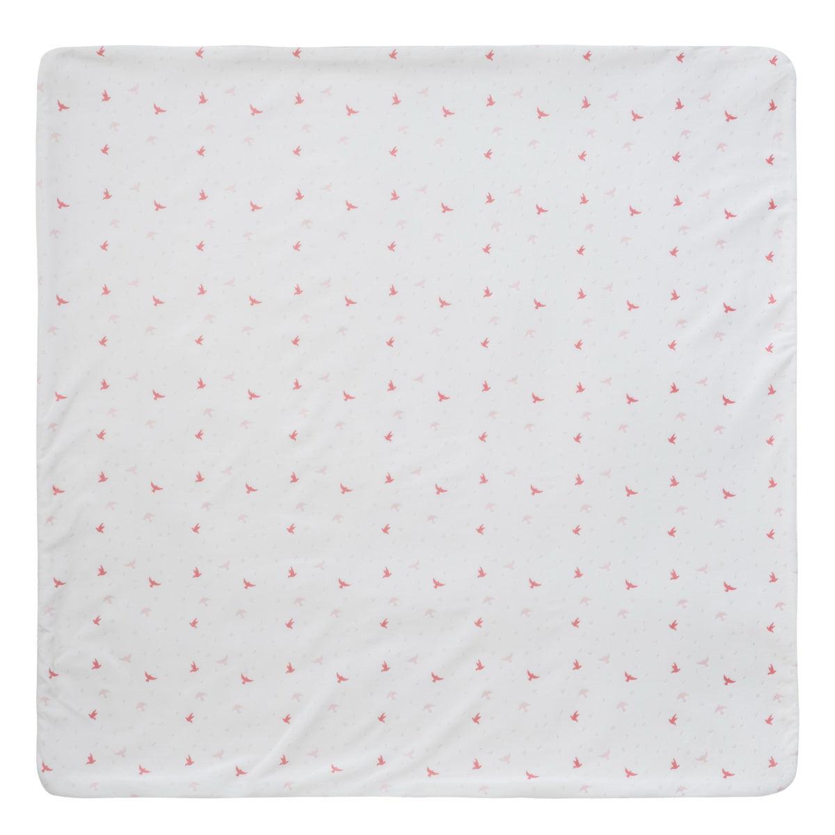 Kipp Baby White Pink Songbird Blanket