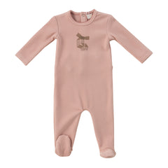 Kipp Baby Pink Felt Bow Footie