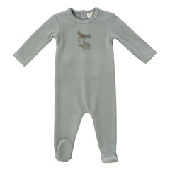 Kipp Baby Sage Felt Bow Footie